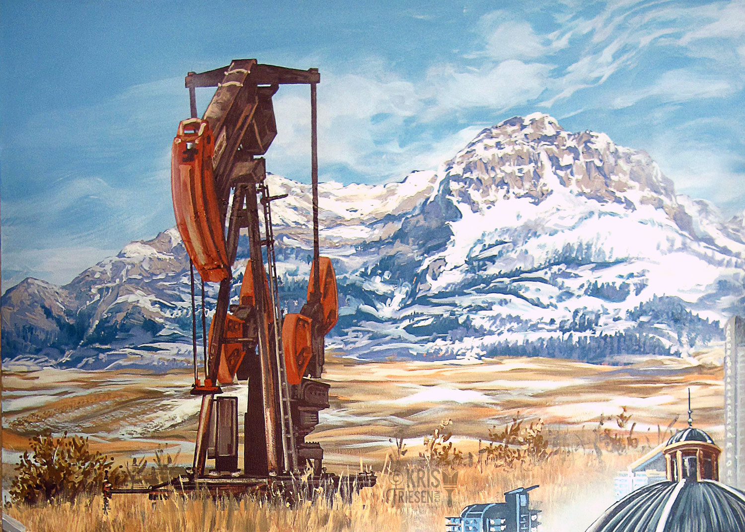 Calgary and Contemporary Energy Painting Kris Friesen Canadian Mural